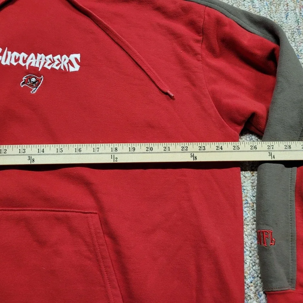 Tampa Bay Buccaneers Hoodie Mens XL Red Grey Pullover Sweatshirt‎ NFL Football